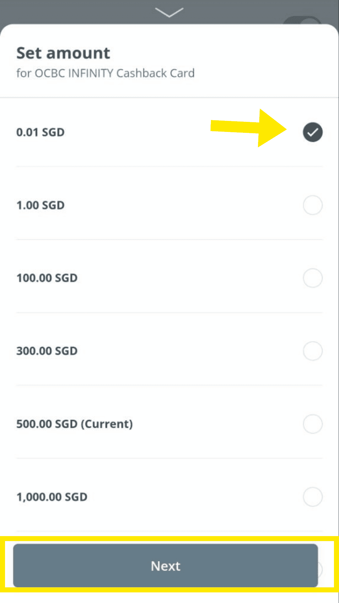OCBC step 5
